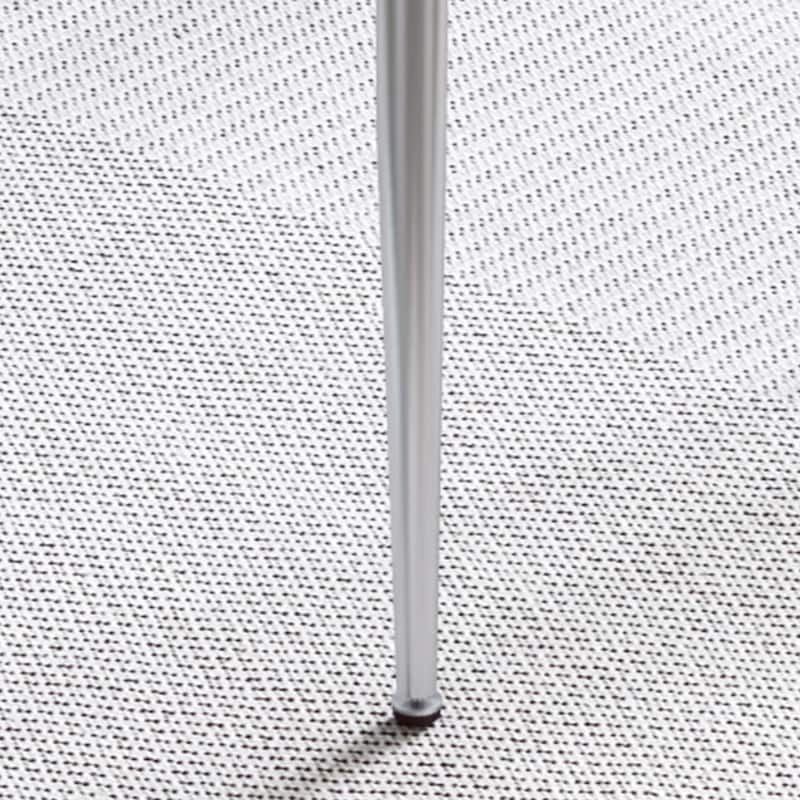 Modern Minimalist Rectangular Glass Dining Table for 4-6 with 0.31" Tempered Glass Tabletop and Silver plating Metal Legs