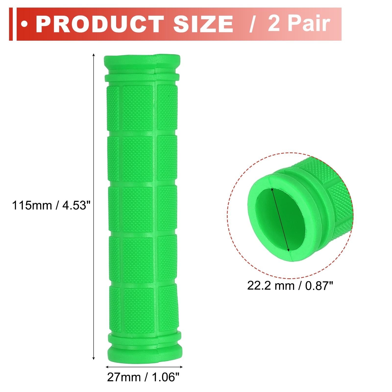 Soft Rubber Handlebar Grips, Bicycle Handlebar Grips - Standard