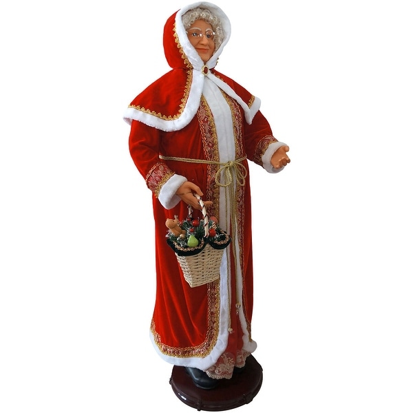 Fraser Hill Farm 58-in. Life-Size Dancing Mrs. Claus with Basket