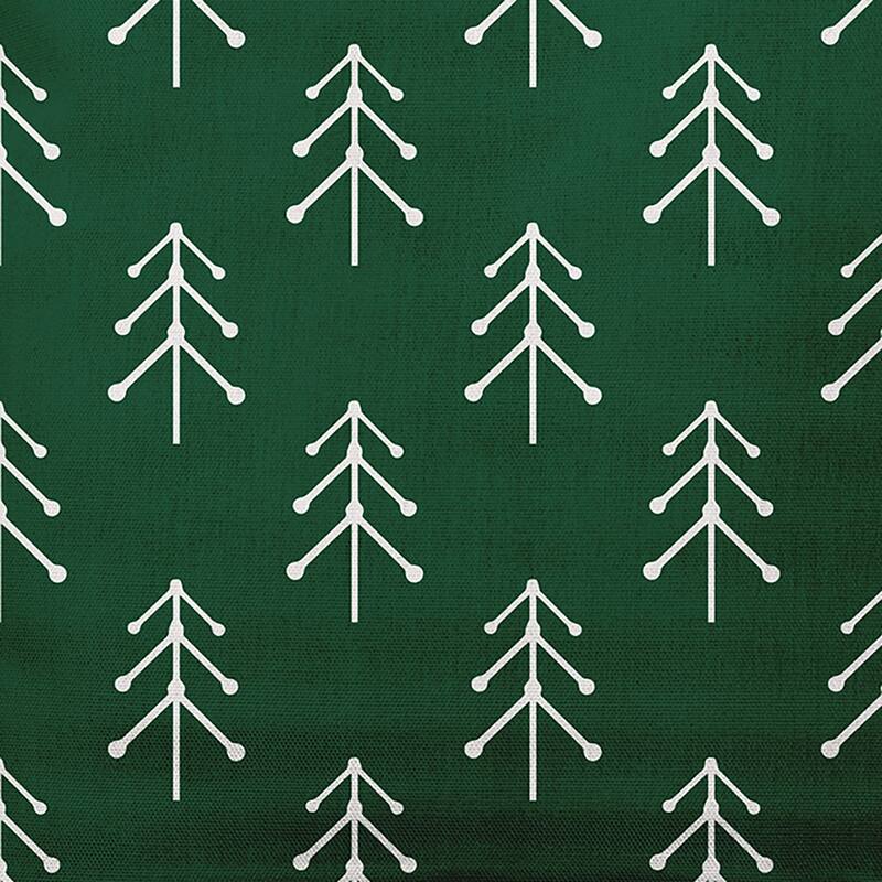 Patterned Trees Christmas Indoor/Outdoor Throw Pillow