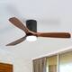 Option Black and Walnut Wood Blades/With Lights