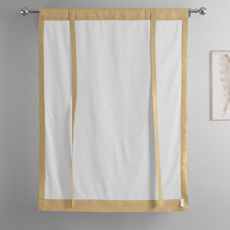 Exclusive Fabrics Vintage Textured Faux Dupioni Silk Tie-Up Window Shade (1 Panel)