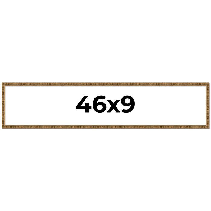 46x9 Frame Gold Solid Wood Picture Frame - Complete Modern Photo Frame