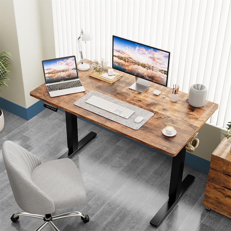 Standing Desk Adjustable Height, Electric Sit Stand up Desk for Home Office, Modern Rising Work Table for Computer,Workstation