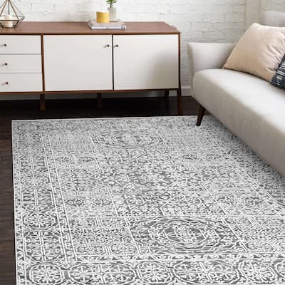 Overton Handmade Modern Contemporary Floral Area Rug