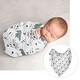 preview thumbnail 3 of 4, Bear Mountain Collection 7-piece Newborn Baby Layette Set - Slate Blue and Black Watercolor Woodland Forest Animal