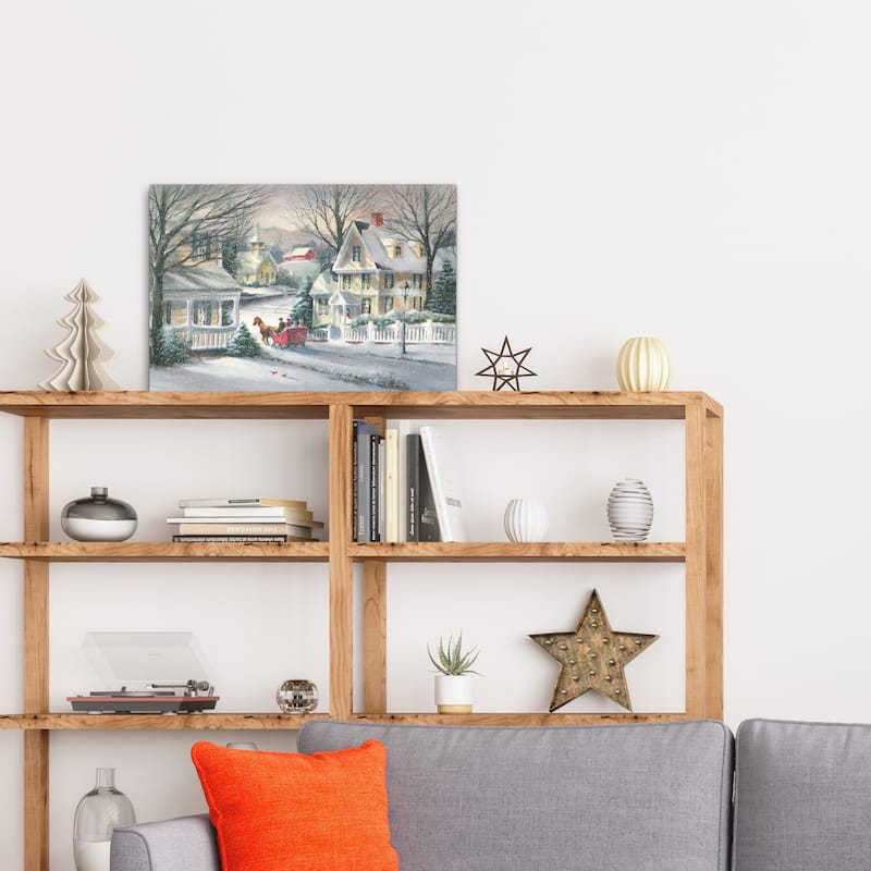 Moonlit Skaters-Premium Gallery Wrapped Canvas - Ready to Hang
