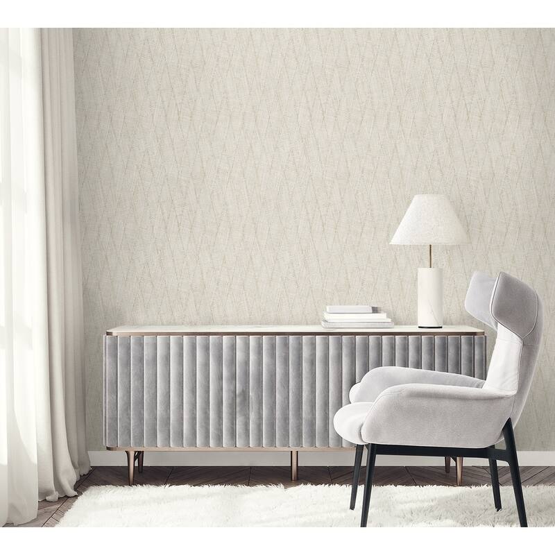 Seabrook Designs Sun Woven Embossed Vinyl Unpasted Wallpaper