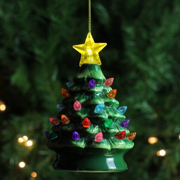 Mr Christmas Lighted Ceramic Nostalgic Tree Ornament 5 Lighted Ceramic Nostalgic Tree Ornament