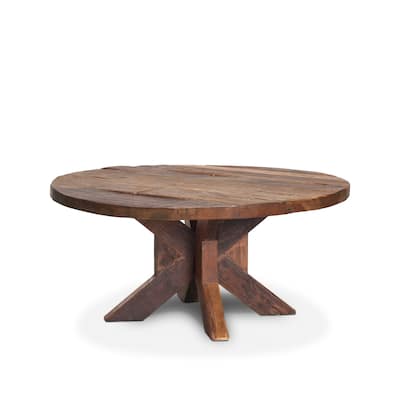 Heidi Reclaimed Brown Wooden Coffee Table - 39.5L x 39.5W x 18.5H