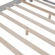 preview thumbnail 11 of 10, Antique Gray Full Size Wood Platform Bed w/ Built-in LED Light Storage Bed & Storage Headboard & Guardrail Upholstered Bed Frame