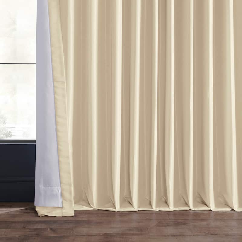 Exclusive Fabrics Blackout Extra Wide Faux Dupioni Curtain (1 Panel)