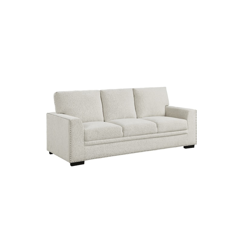 Vivie Beige Chenille Fabric Living Room Set