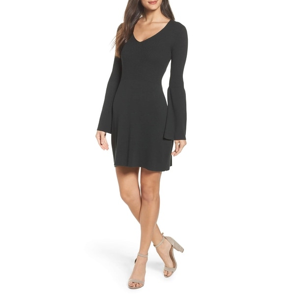 women's green sweater dress