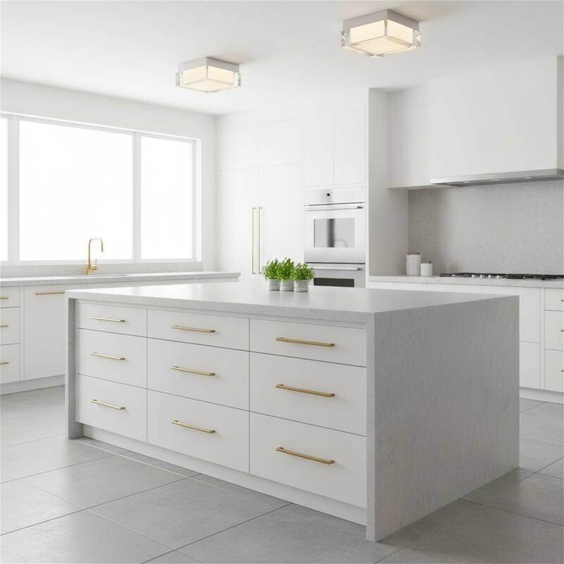 8-inch Chromee Interated LED Flush Mount