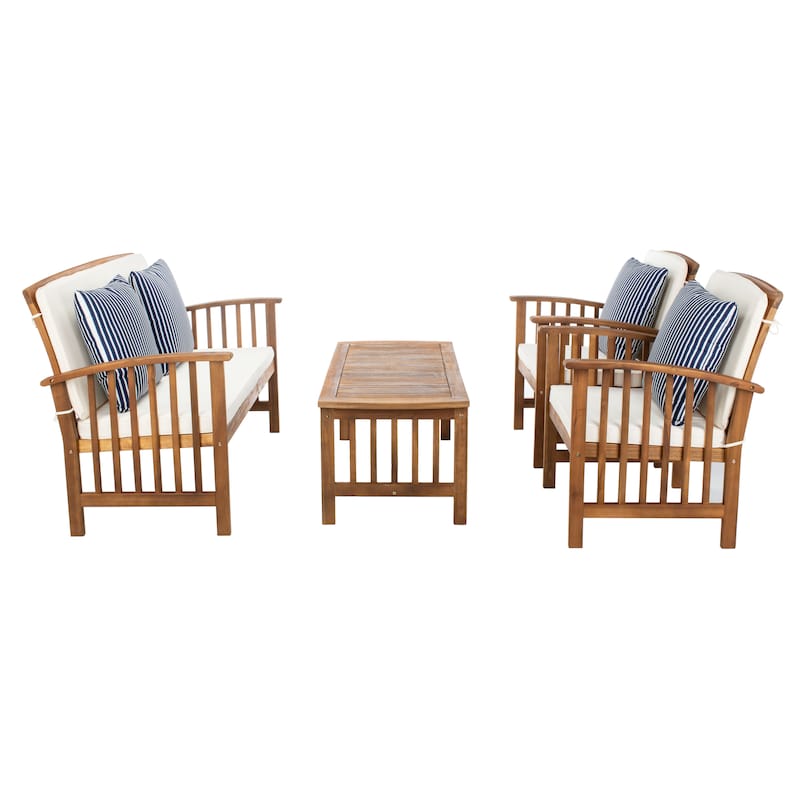 SAFAVIEH Outdoor Rocklin 4-piece Conversation Patio Set