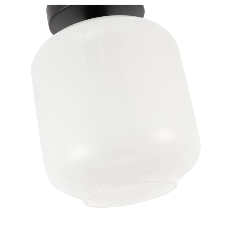 Collins 1-light Glass Cylinder Shade Flush Mount Fixture