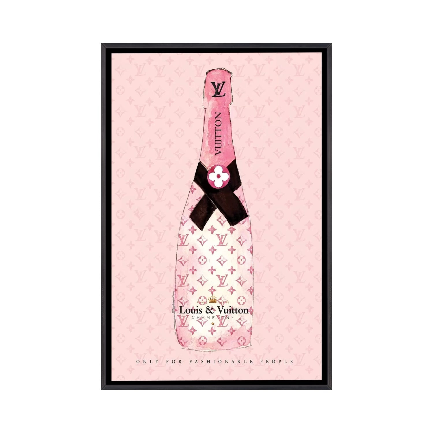 iCanvas Louis Vuitton Champagne by Mercedes Lopez Charro Canvas - Bed  Bath & Beyond - 28171696