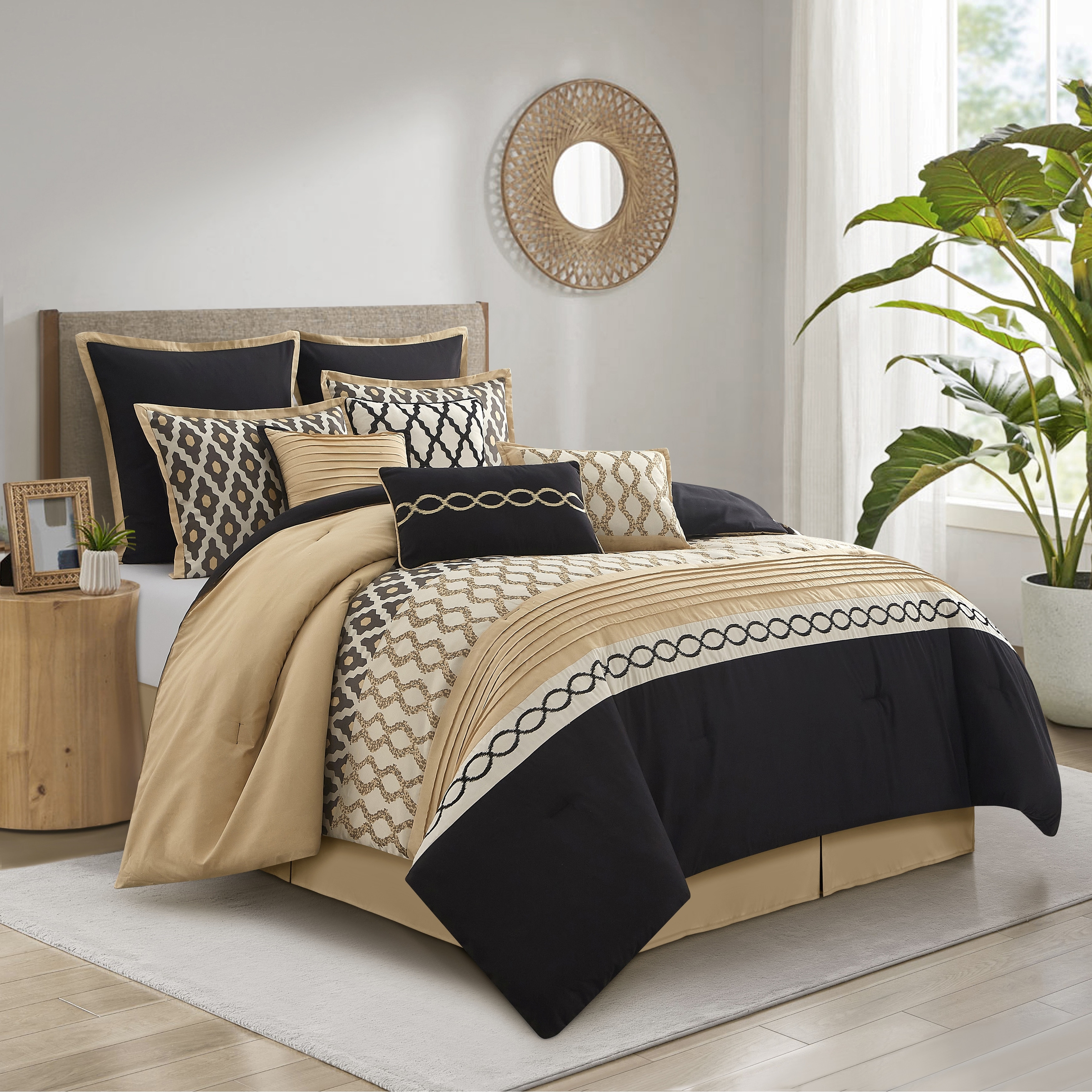 Nanshing Calvin Luxury10-Piece Geometric Comforter Set - On Sale