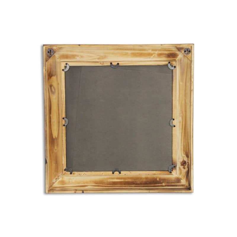 Beloitte Brown Wood Square Accent Mirror