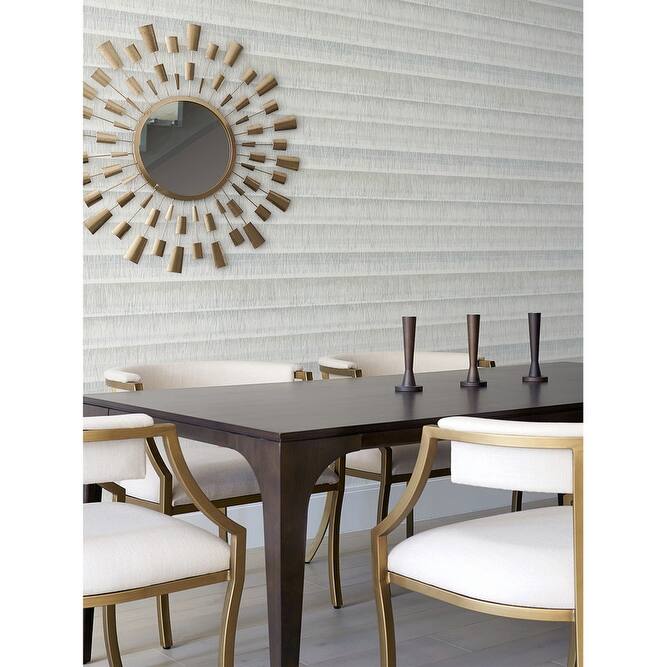 NuWallpaper Grey Dhurrie Peel & Stick String Wallpaper - 216in x 20.5in x 0.025in