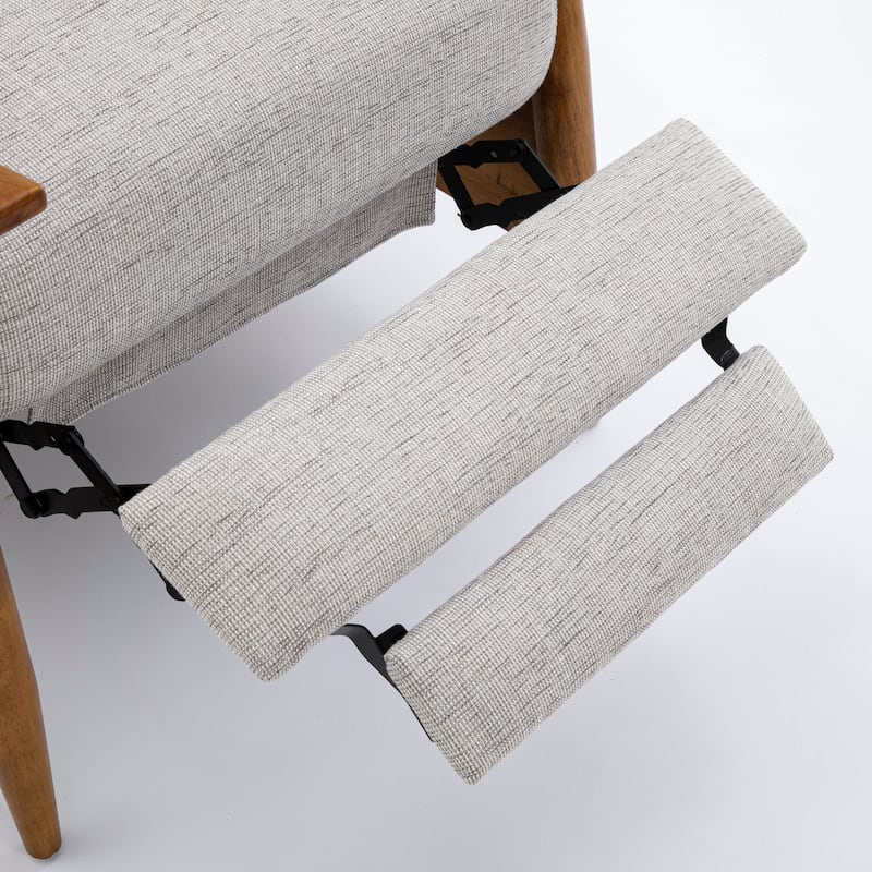 Taylor Wood Arm Push Back Recliner in Performance Fabric by Greyson Living