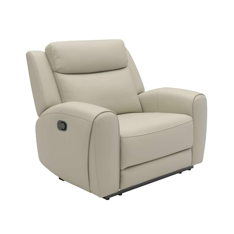 Furniture of America Kingsley 3-Piece Top Grain Leather Manual Recliner Sofa Set