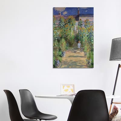 iCanvas "The Artist's Garden at Vetheuil, 1880 " by Claude Monet Canvas Print