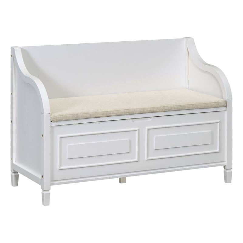 Rustic Style Solid wood Entryway Multifunctional Storage Bench