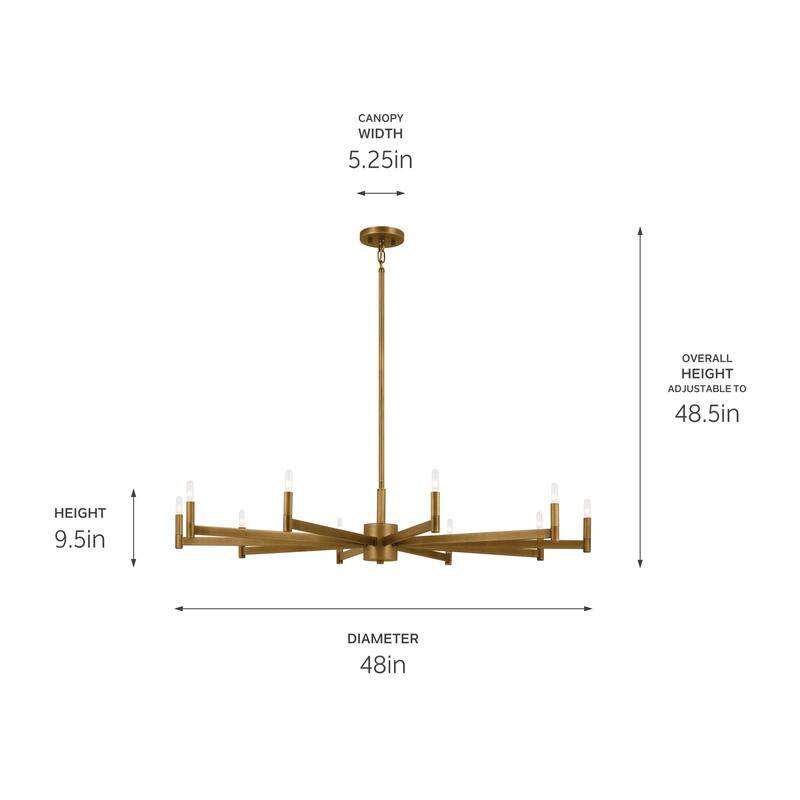 Kichler Lighting Ezro 48 in. 10-Light Chandelier