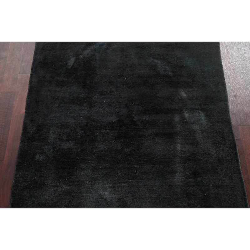 Hand Knotted Oriental 100% Wool Carpet Tribal Contemporary Black Gabbeh (kashkoli) Area Rug - 6' 0'' X 3' 11''
