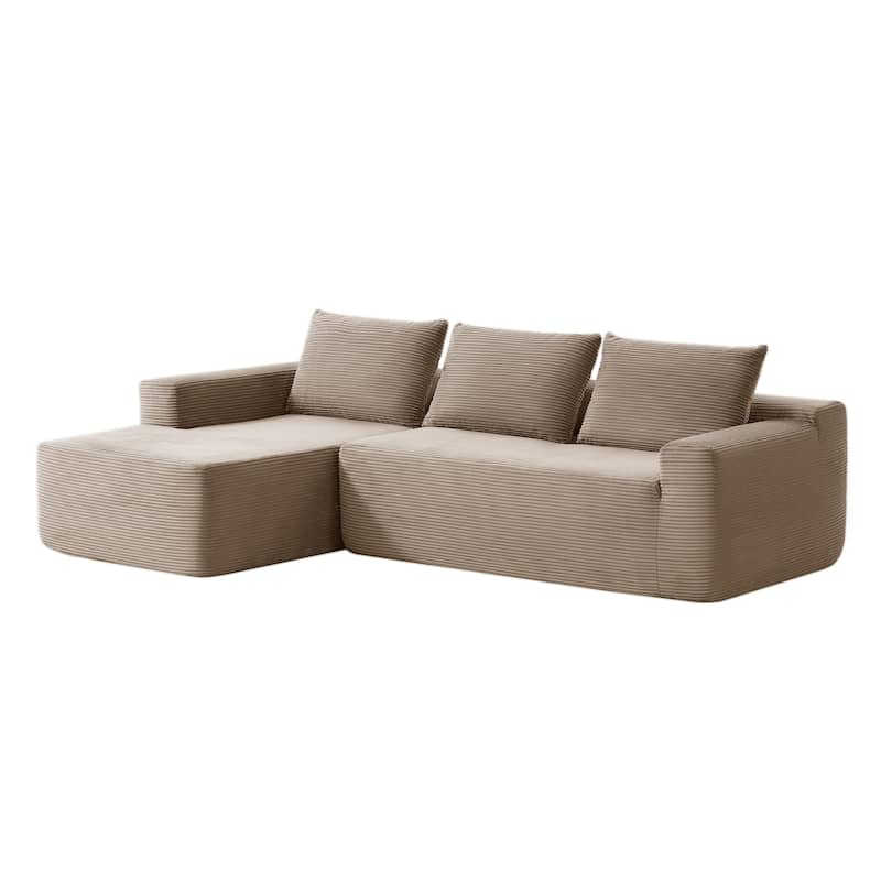 105" Cloud Sectional Couch with L-Shape Chaise,Modern Modular Sofa with Deep Seat, Upholstered Couches