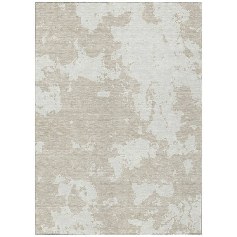 Machine Washable Indoor/ Outdoor Chantille Abstract Rug
