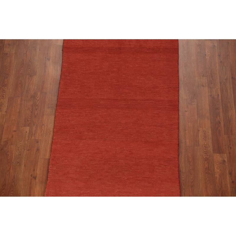 Gabbeh Oriental Runner Rug Hand-Knotted Wool Carpet - 2'9" x 12'10"
