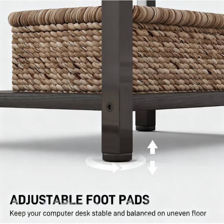 Writing Desk, Home Office Desk with Adjustable Shelves,For Home and Office