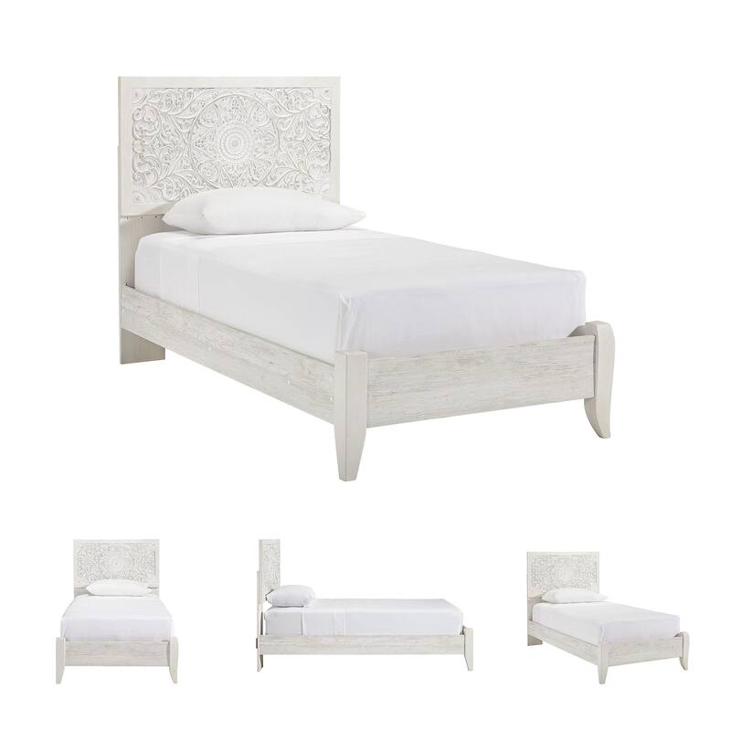 Paxberry Whitewash Panel Bed