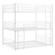 preview thumbnail 4 of 7, White Industrial Charm Full Metal Triple Bed with Built-in Ladder