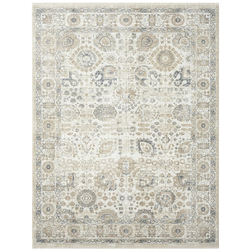 Everloom Carina Everette Vintage Medallion Area Rug - 5'2"x7'10" - Ivory/Grey/Beige