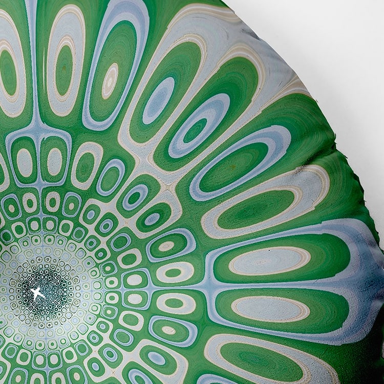 Bohemian & Eclectic Frog's Eye Design Tufted Floor Pillow