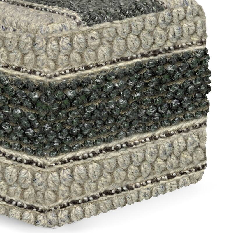 WYNDENHALL Heyfield Square Pouf Handloom Woven