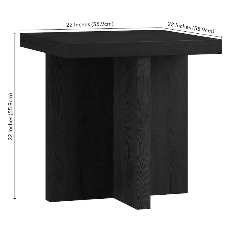 Elna 22" Wide Square Side Table - 22" Wide