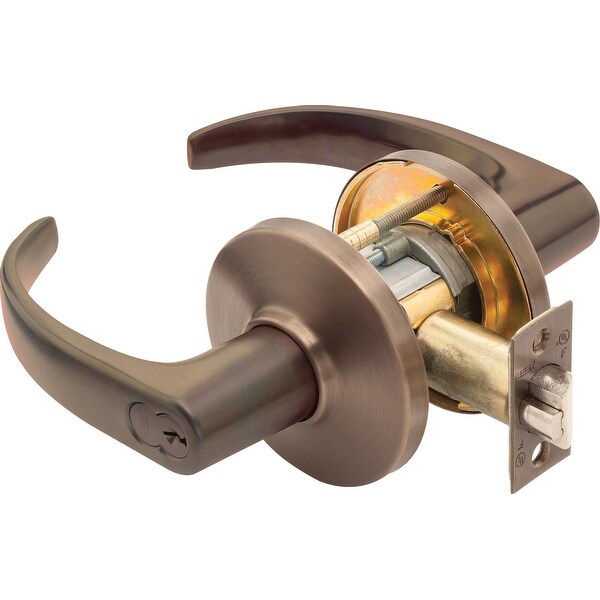 Best Access 9K37AB14DS3 9K Series Keyed Entry Door Lever Set with "14" Lever, "D" Trim, S3 Strike and 2-3/4" Backset
