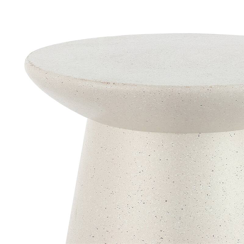 Brady 18" Minimalist Modern Drum Accent Table Pedestal, by JONATHAN Y