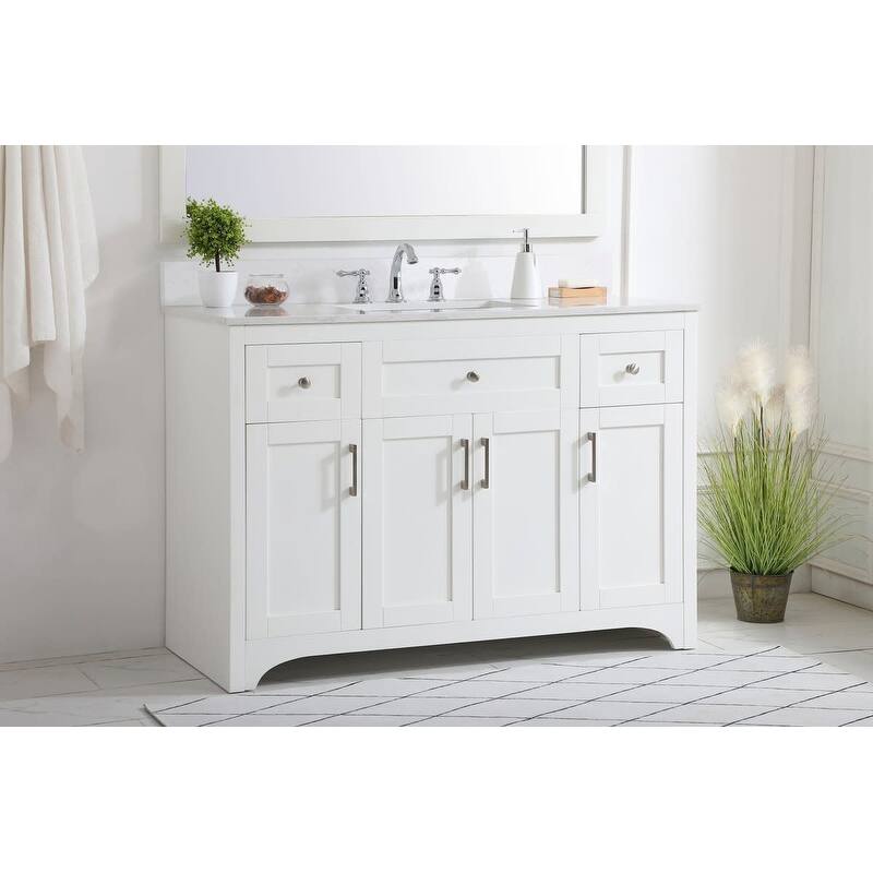 Elegant Lighting VF17048 Moore 48" Free Standing Single Basin Vanity