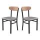 Option Natural Birch Wood Back/Gray Vinyl Seat