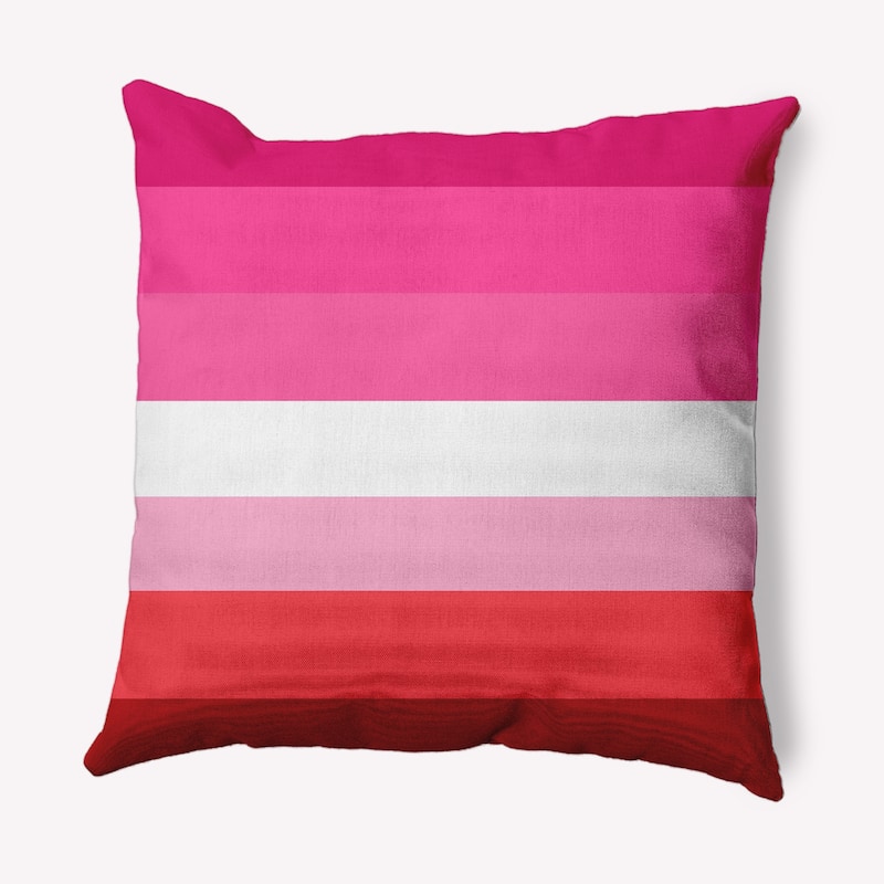 Pride Flag Outdoor Throw Pillow - 18" x 18" - Lesbian