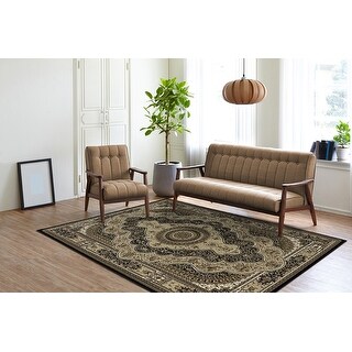 Mda Rugsprime Collection Border Area Rug Black Cream 7 X 10 Dailymail