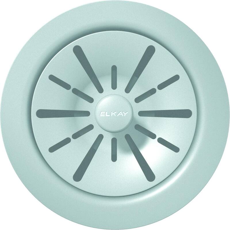 Elkay Quartz Perfect Drain 3-1/2" Polymer Disposer Flange with Removable Basket Strainer and Rubber Stopper