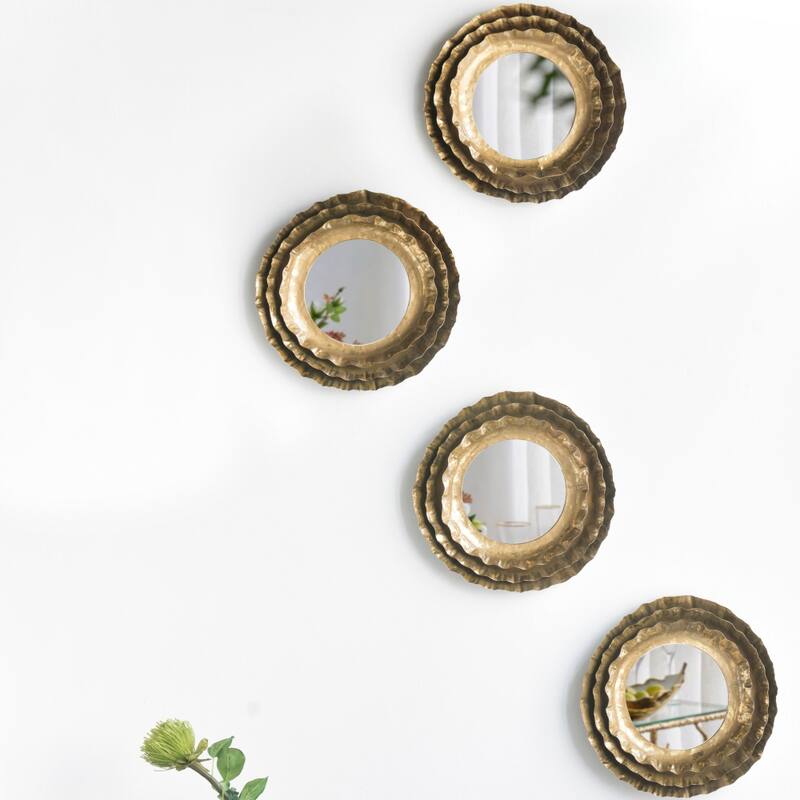 Round Wall Mirror with Gold Metal Frame On Sale Bed Bath & Beyond