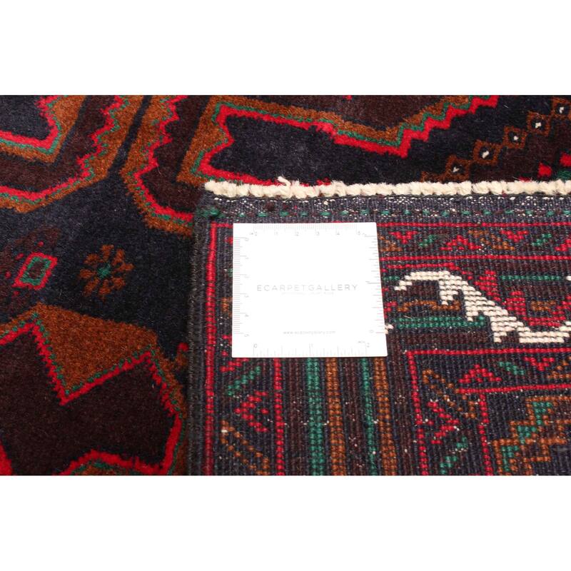 ECARPETGALLERY Hand-knotted Teimani Dark Navy Wool Rug - 3'7 x 6'7